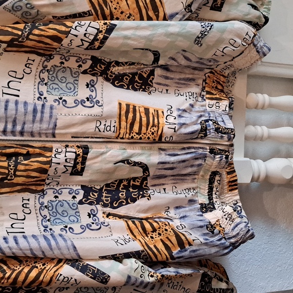 Vintage Abvien XL womens windbreaker jacket cat and dog print - Picture 4 of 12